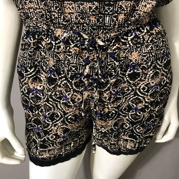 Angie Black | Tan | Purple Strapless Romper Sz-Small - Picture 4 of 11